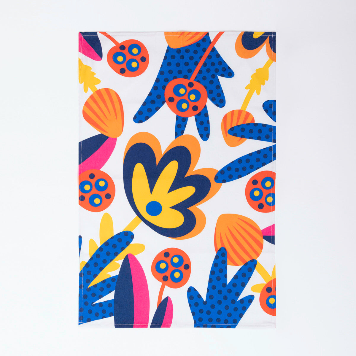 ALIEN JUNGLE - Bright and colourful cotton tea towel