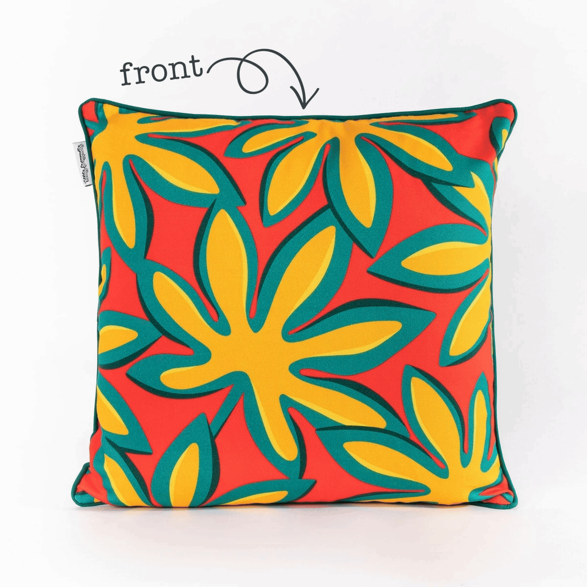 ARALIA LEAVES - Bright and colourful double-sided cushion cover