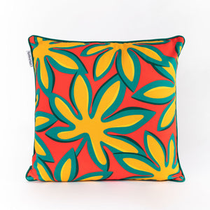 ARALIA LEAVES - Bright and colourful double-sided cushion cover