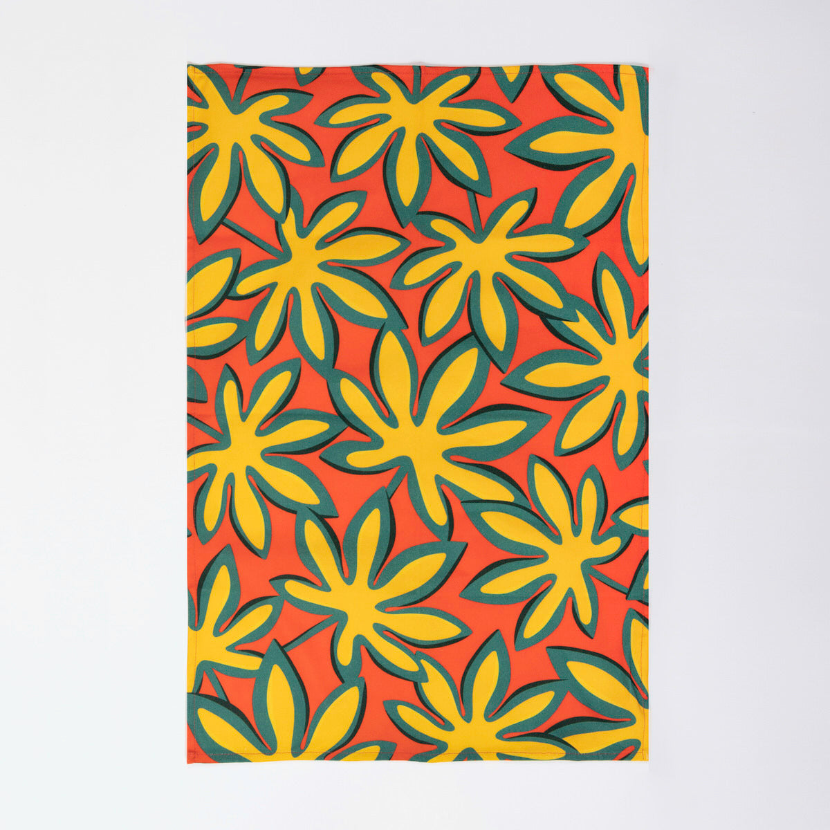ARALIA LEAVES - Bright and colourful tea towel
