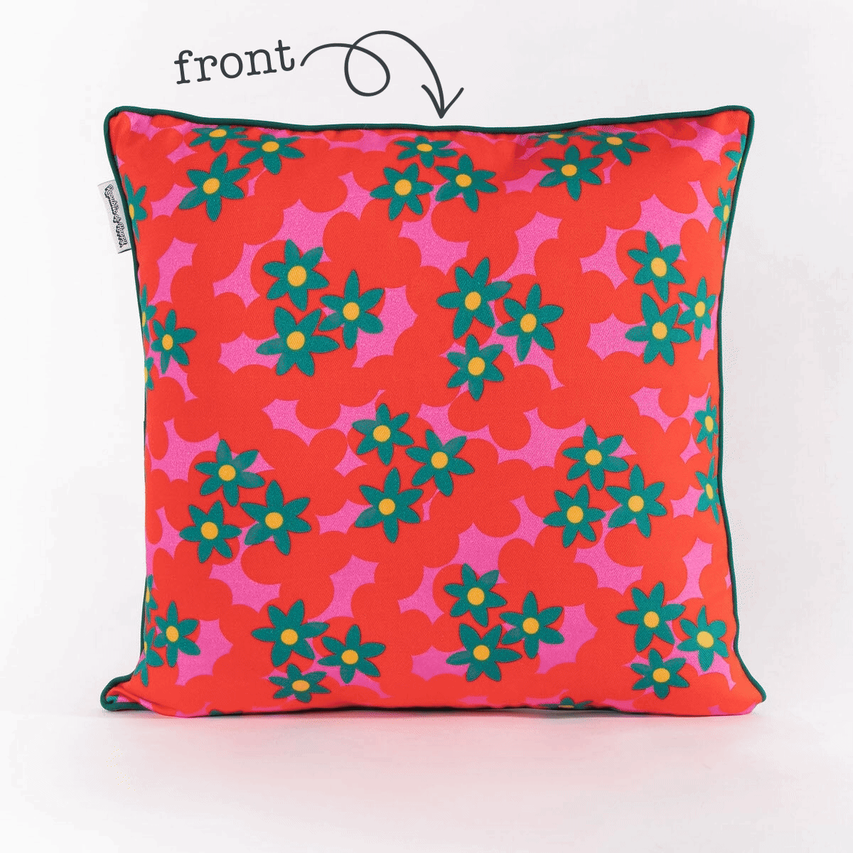 FLOWER FIELD - Bright and colourful double-sided cushion cover