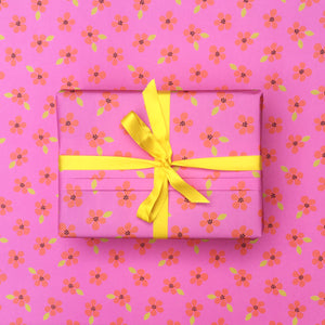 FLOWERS wrapping paper - Colourful gift wrap sheets (3, 6 or 12)