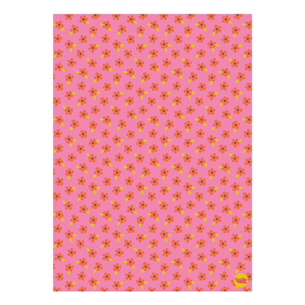 FLOWERS wrapping paper - Colourful gift wrap sheets (3, 6 or 12) - Republic  of Happy