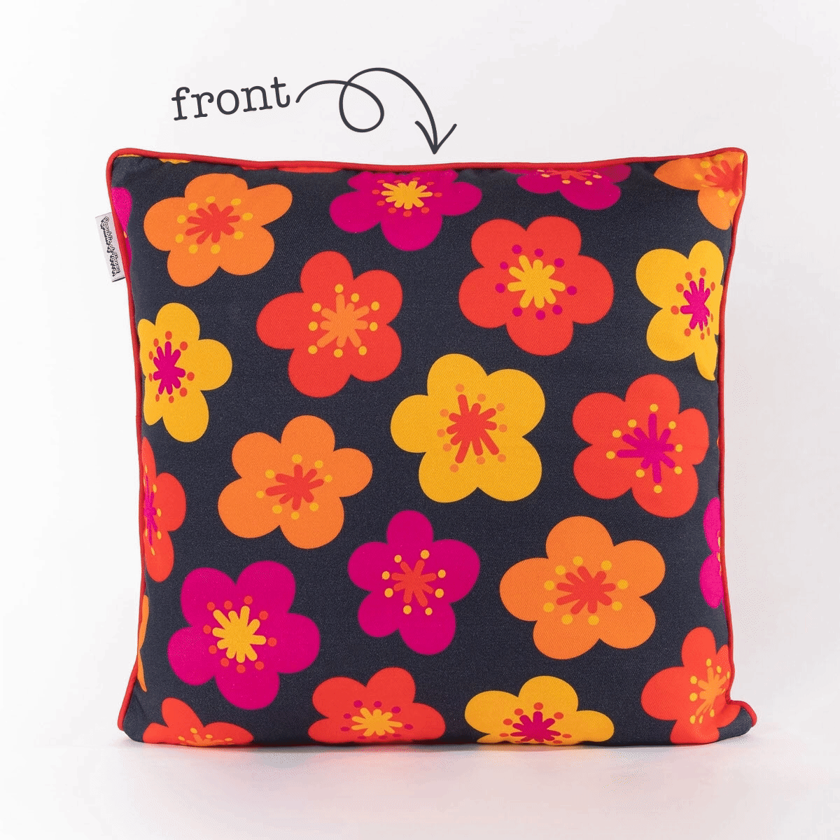 OVERSIZED FLOWERS - Bright and colourful double-sided cushion cover