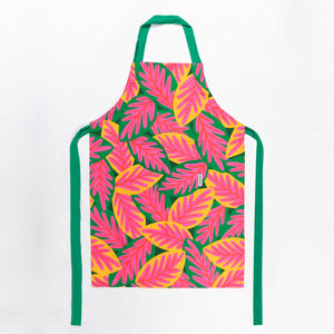TROPICAL LEAVES - Bright and colourful apron