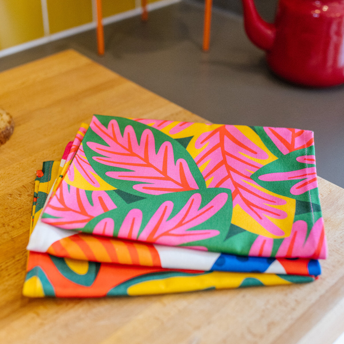 Bright colored kitchen deals towels