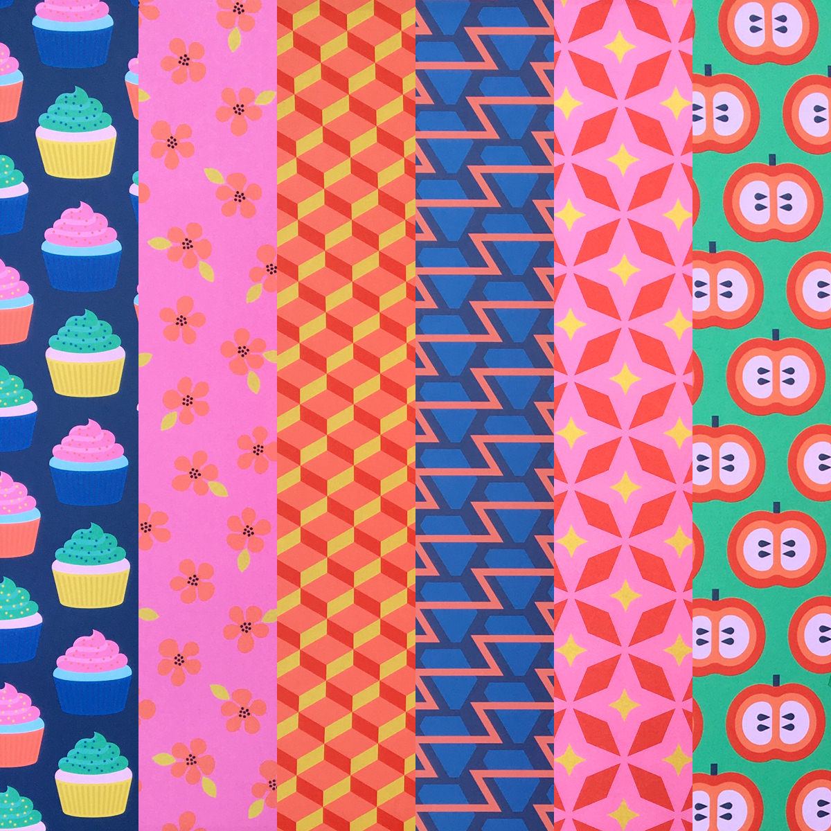 COLOURFUL WRAPPING PAPER PACK - Pick 'n' mix gift wrap designs